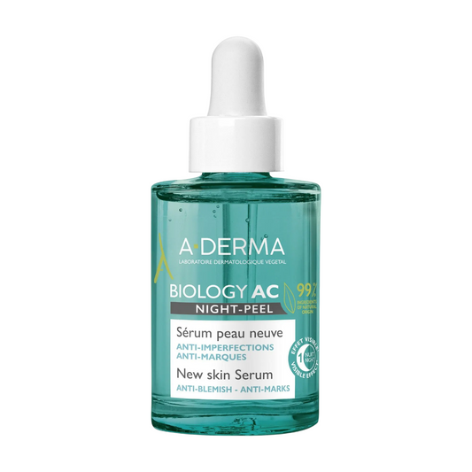 A-Derma A-Derma, Biology AC, Schälen, Nacht, Serum, Für das Gesicht, 30 ml Regular