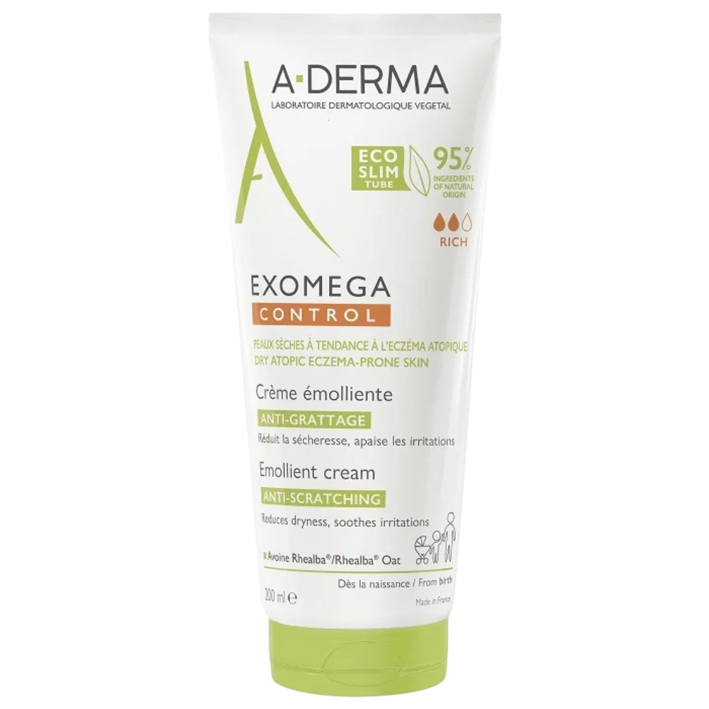 A-Derma A-Derma, Exomega Control, Emolliens, Sahne, Für Gesicht & Körper, 200 ml Regular