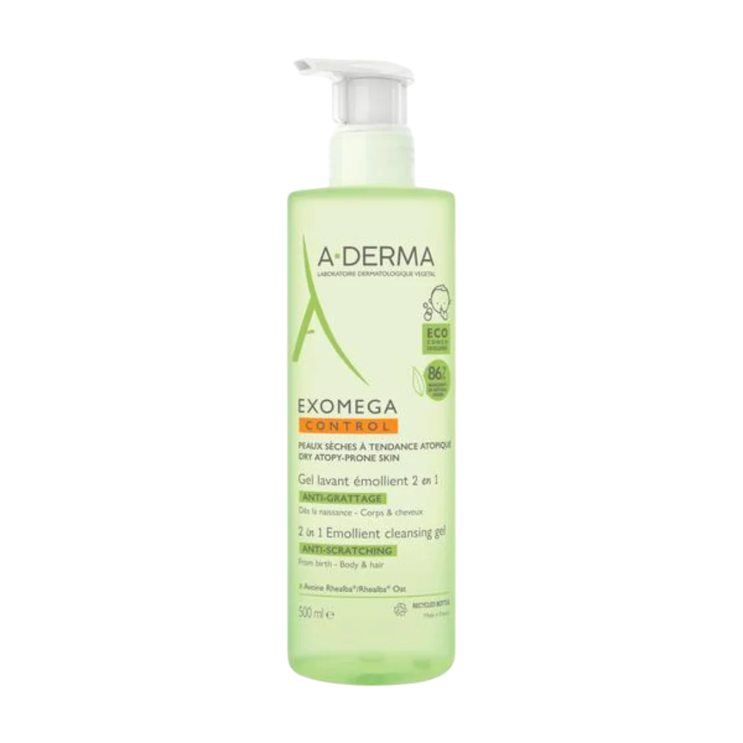 A-Derma A-Derma, Exomega Control, Emolliens, Duschgel, Für Haar & Körper, Alle Hauttypen, 500 Regular