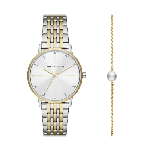 A|X ARMANI EXCHANGE AX7156SET Only Time Armbanduhr 36 mm Gold