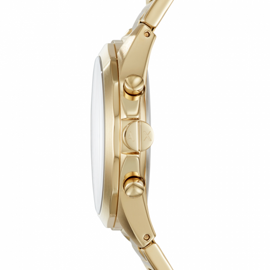 A|X ARMANI EXCHANGE DREXLER Herren Chronograph Armbanduhr aus Edelstahl mit SS IP Gold 44 mm – Produktansicht