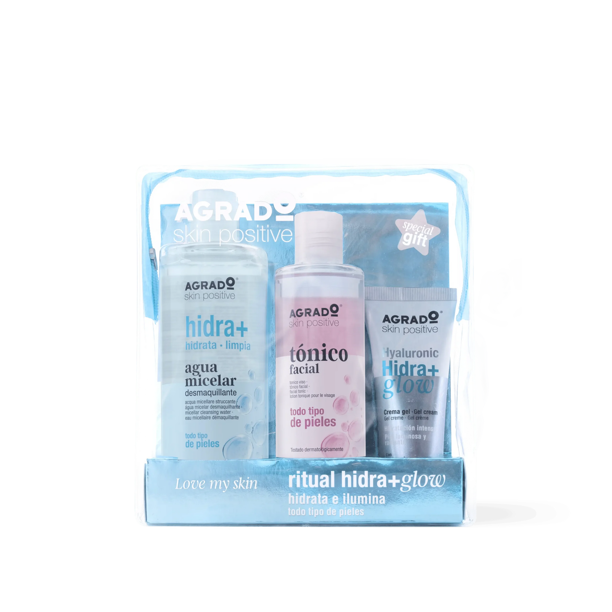 AGRADO AGRADO Neceser mit Limpiador Facial Hidra Gesichtsreiniger Set Kosmetik