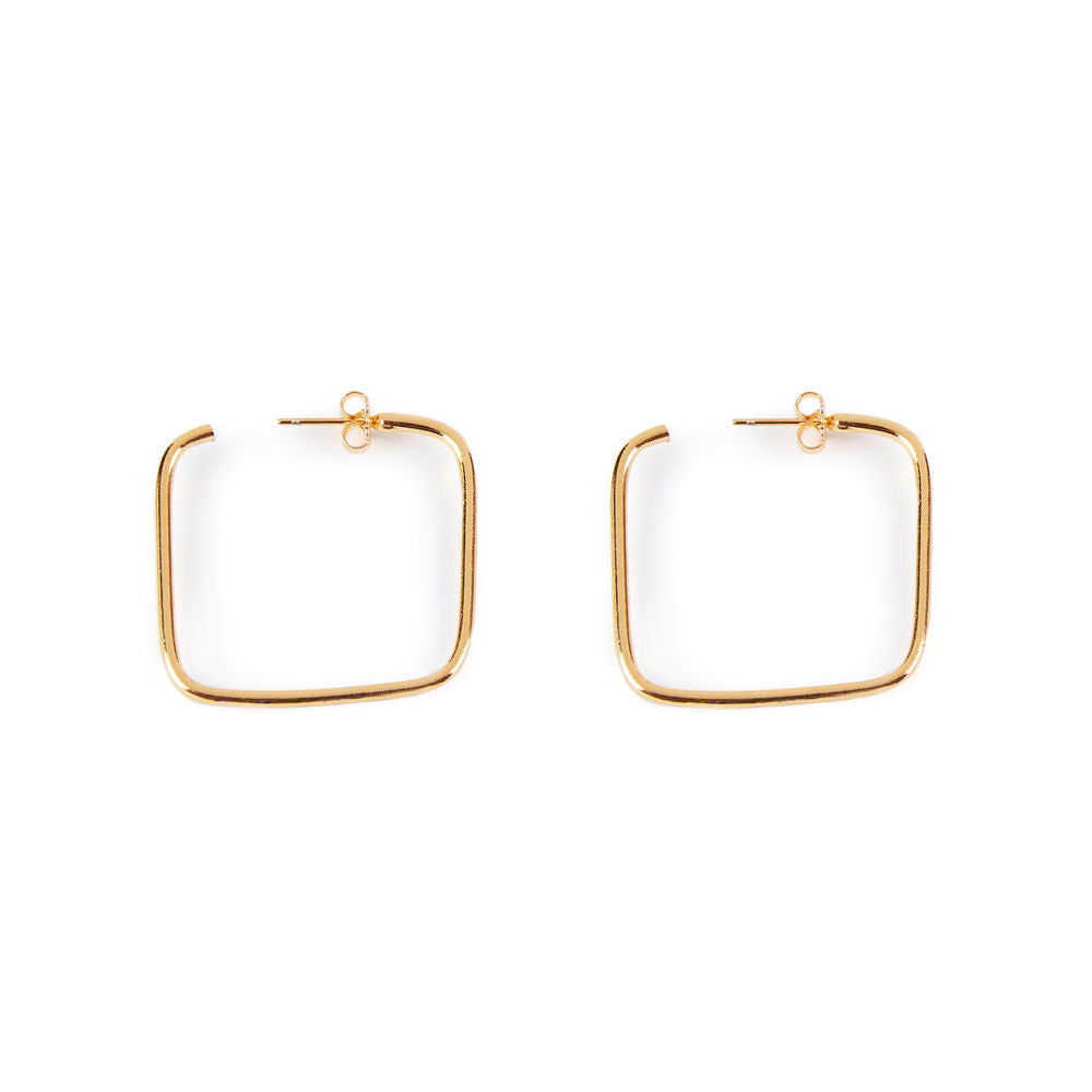 MOORE SQUARES earrings #shiny gold 1 u