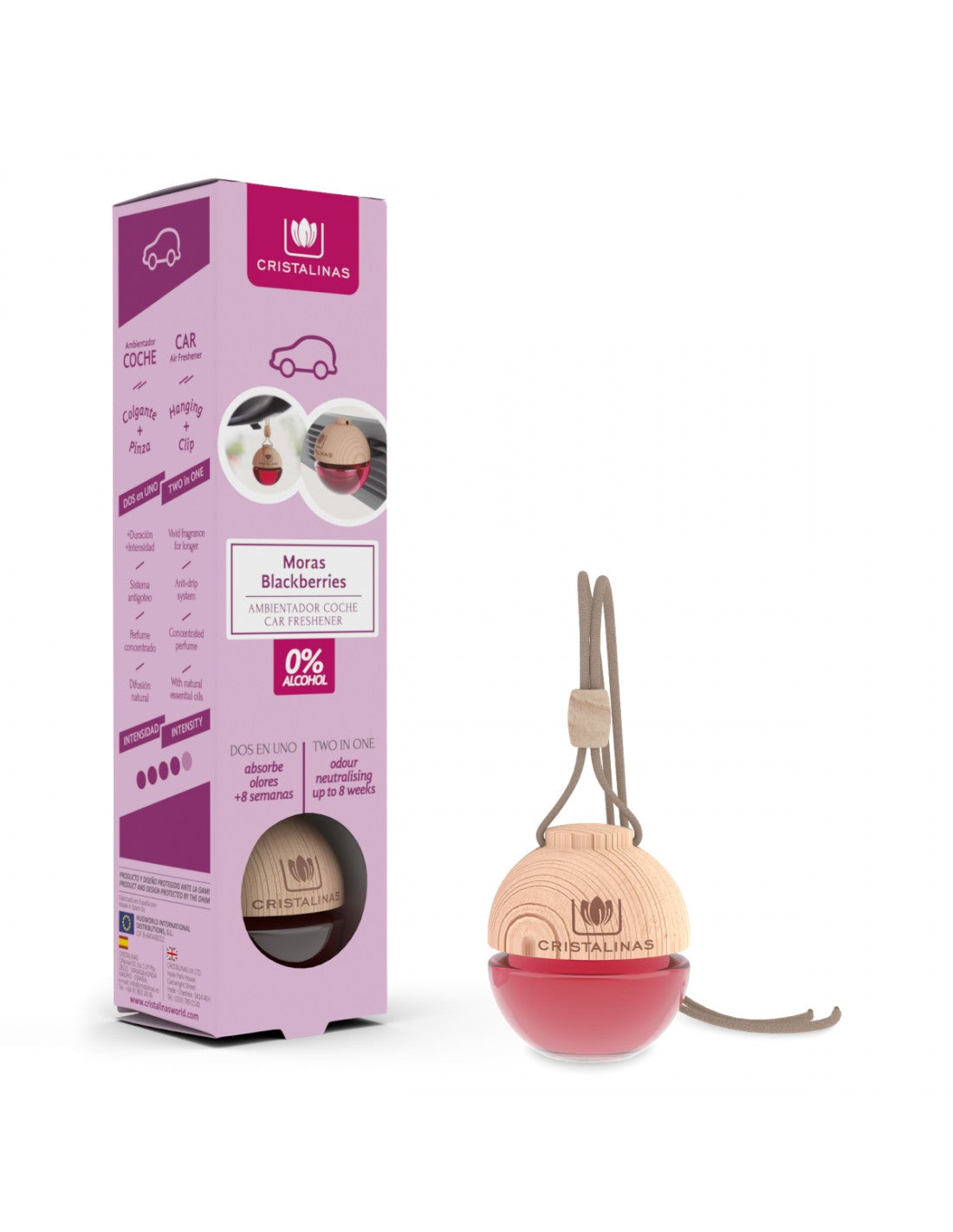 CRISTALINAS CRISTALINAS Auto Duftstein Moras y Frambuesas 6 g Ambientador für das Auto Kosmetik