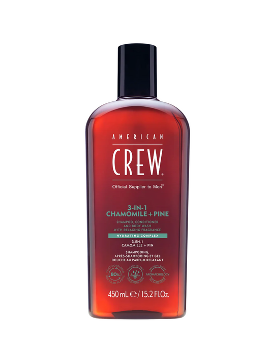 American Crew American Crew, 3-In-1 Tea Tree, Chamomile & Pine, Haarshampoo, Spülung & Duschgel 3-in-1, Hydratisierend, 450 m