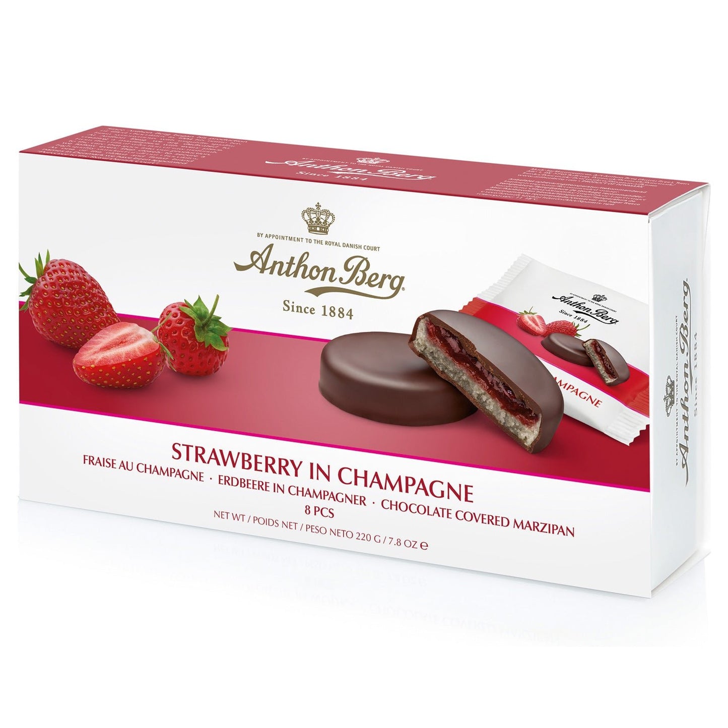 Anthon Berg Strawberry in Sparkling Wine 8er - Candyshop.ch