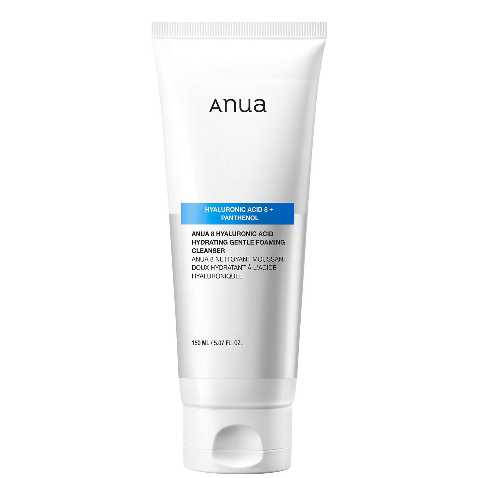Anua Anua, Glow, 8 Hyaluronsäure + Panthenol, Hydratisierend, Reinigungsschaum, 150 ml Regular