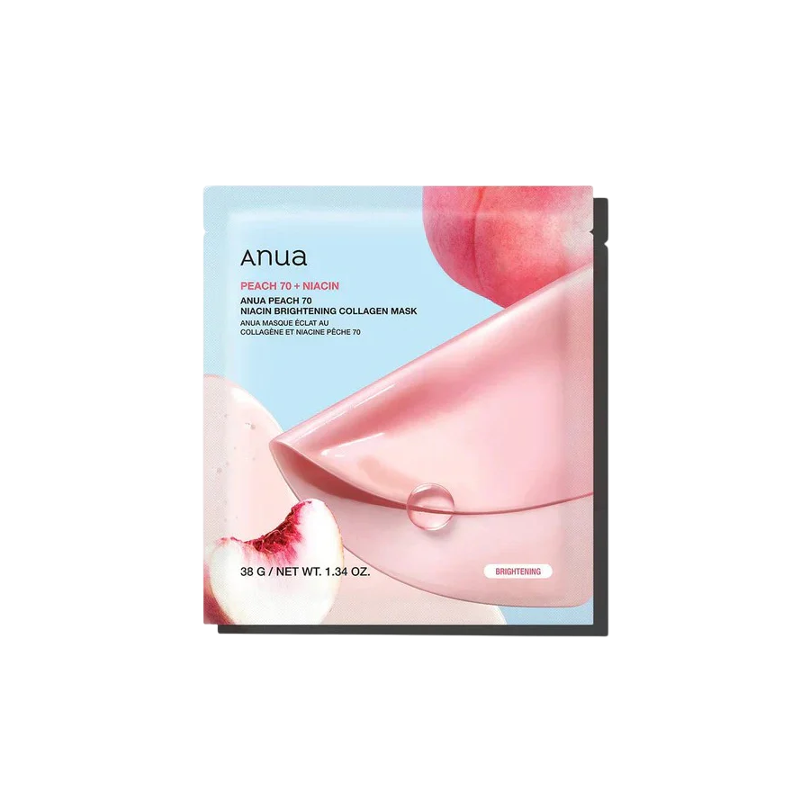 Anua Anua, Peach 70, Kollagen, Aufhellung, Gesichtsmaske, Für das Gesicht, 38 g Regular