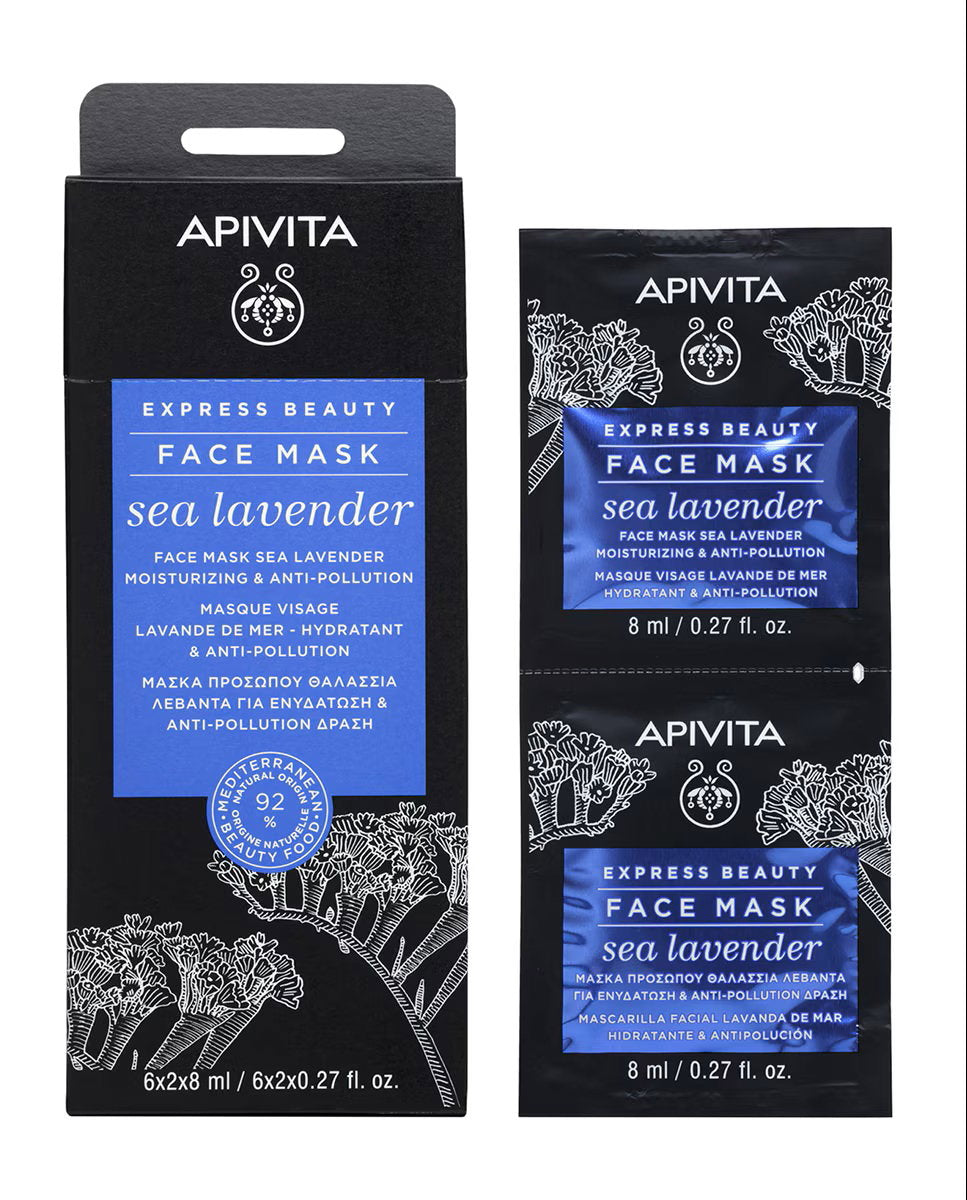 Apivita Setzen, Apivita, Sea Lavander, Antiverschmutzung, Crememaske, Für das Gesicht, 2 stk, 8 ml Regular