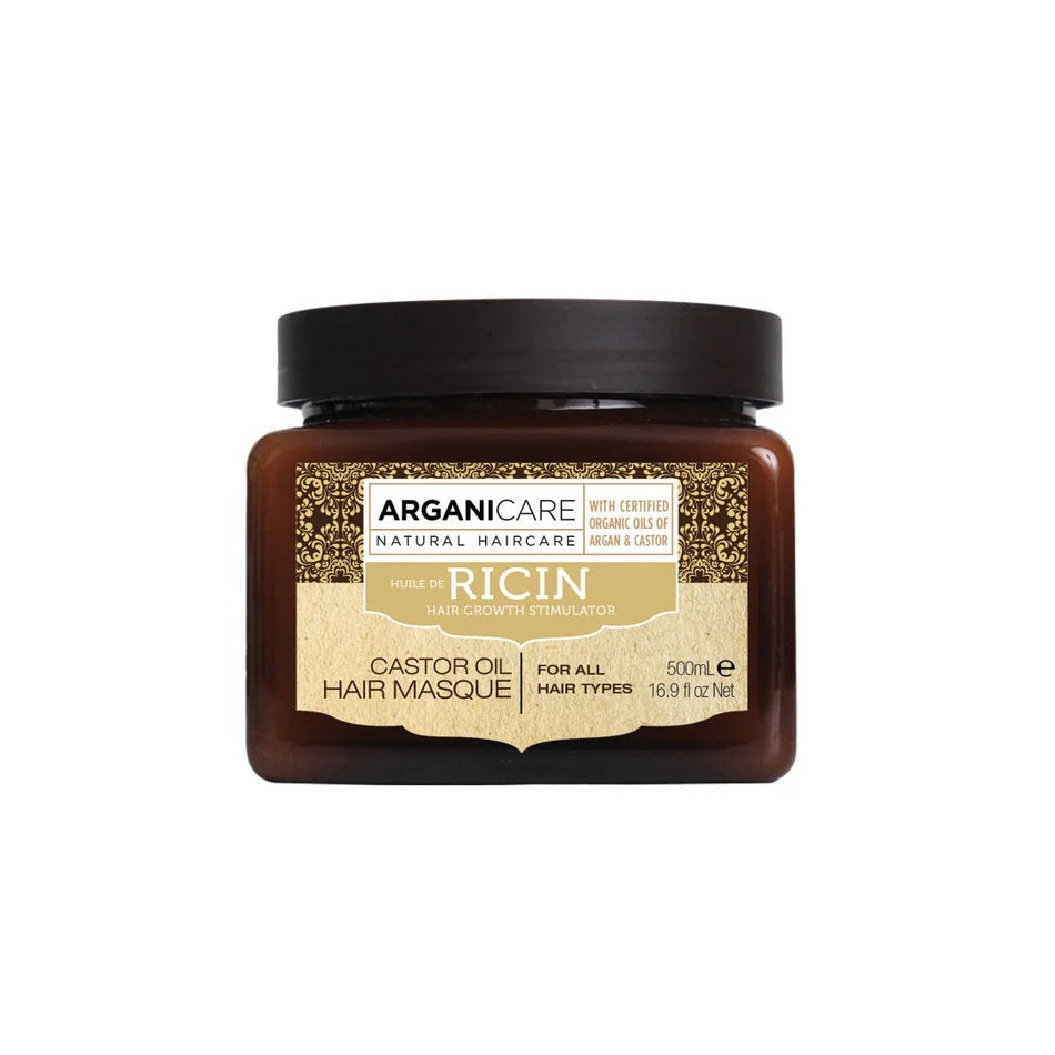 Arganicare Arganicare, Ricin, Haarbehandlungs-Crememaske, Zur Wachstumsstimulation, 500 ml Regular