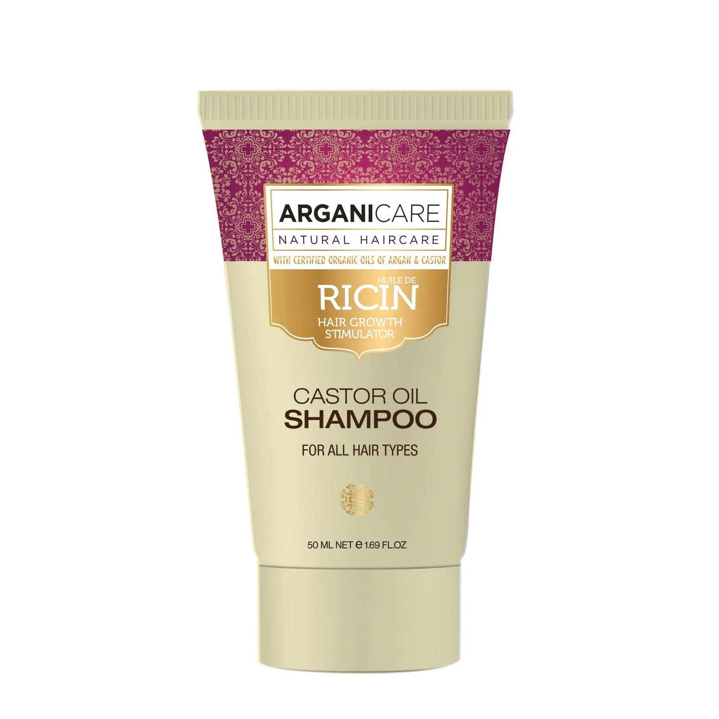 Arganicare Arganicare, Castor Oil, Haarshampoo, Zur Wachstumsstimulation, 50 ml Regular