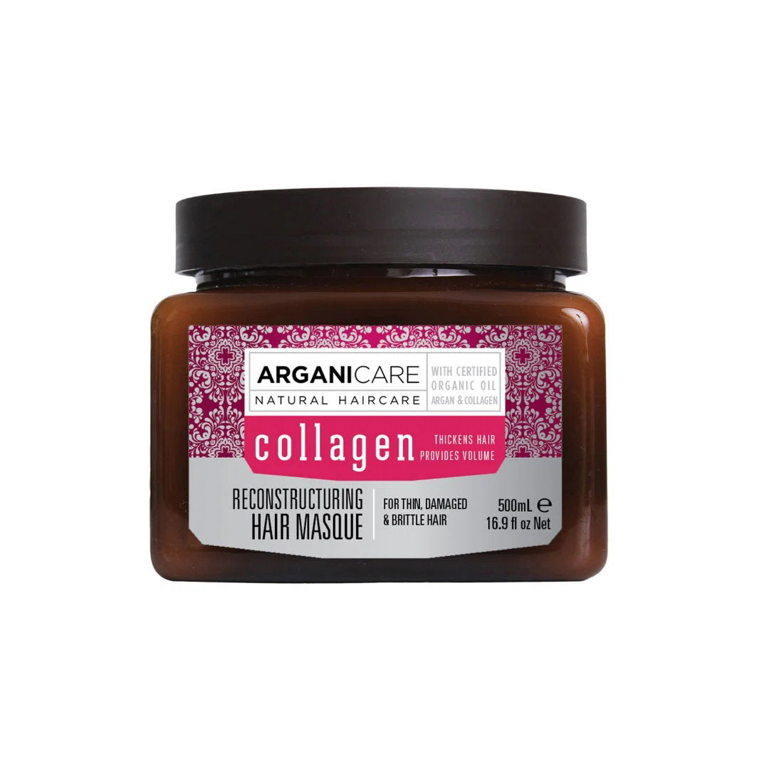 Arganicare Arganicare, Collagen, Haarbehandlungs-Crememaske, Umstrukturierung, 500 ml Regular