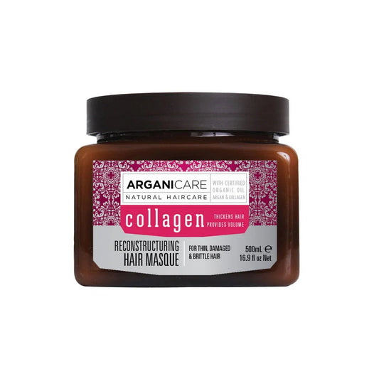Arganicare Arganicare, Collagen, Haarbehandlungs-Crememaske, Umstrukturierung, 500 ml Regular