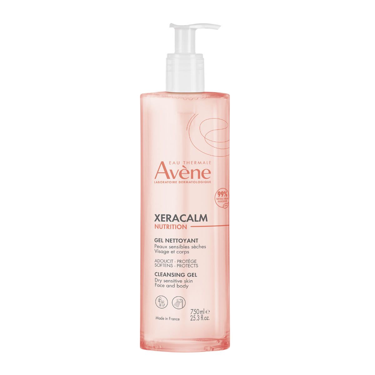 Avene Avene, XeraCalm Nutrition, Sanfte Reinigung, Reinigungsgel, Für Gesicht & Körper, 750 ml Regular