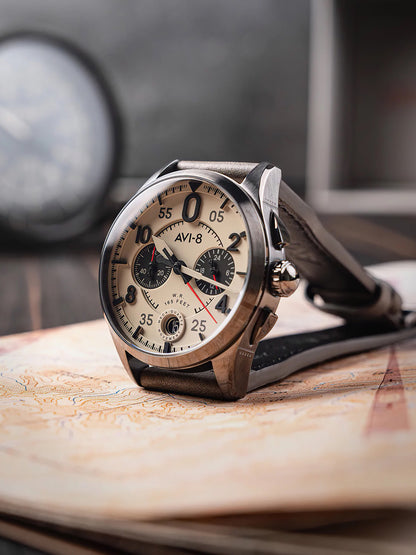 AVI-8 AV-4089-06 Analoguhr Armbanduhr 46 mm ansicht-2