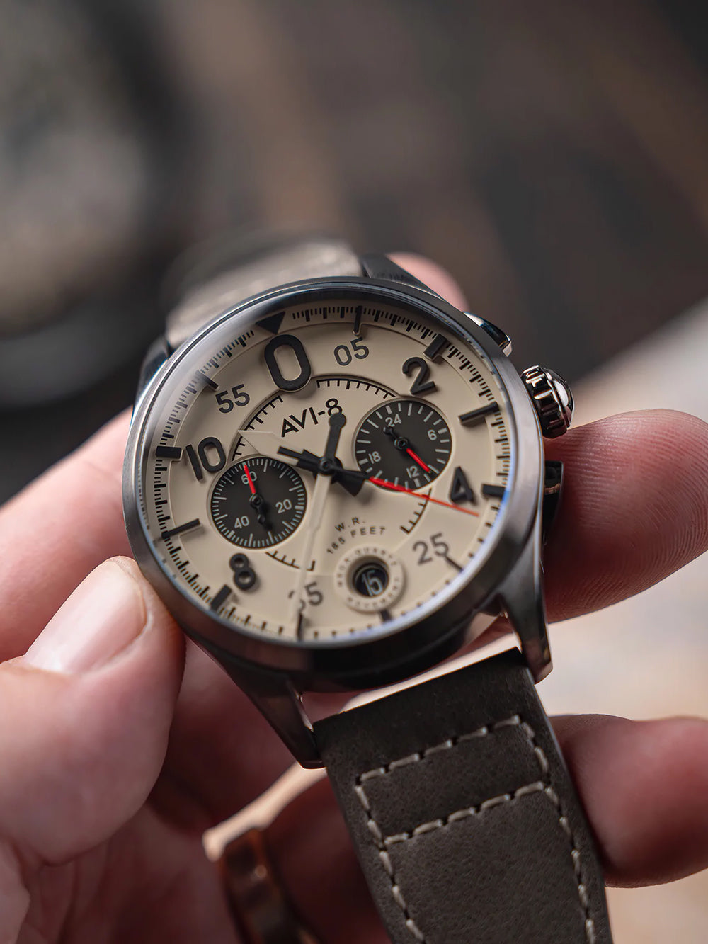 AVI-8 AV-4089-06 Analoguhr Armbanduhr 46 mm ansicht-3