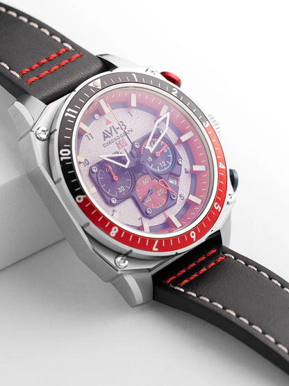 AVI-8 AV-4100-03 Analoguhr Armbanduhr 46 mm ansicht-3