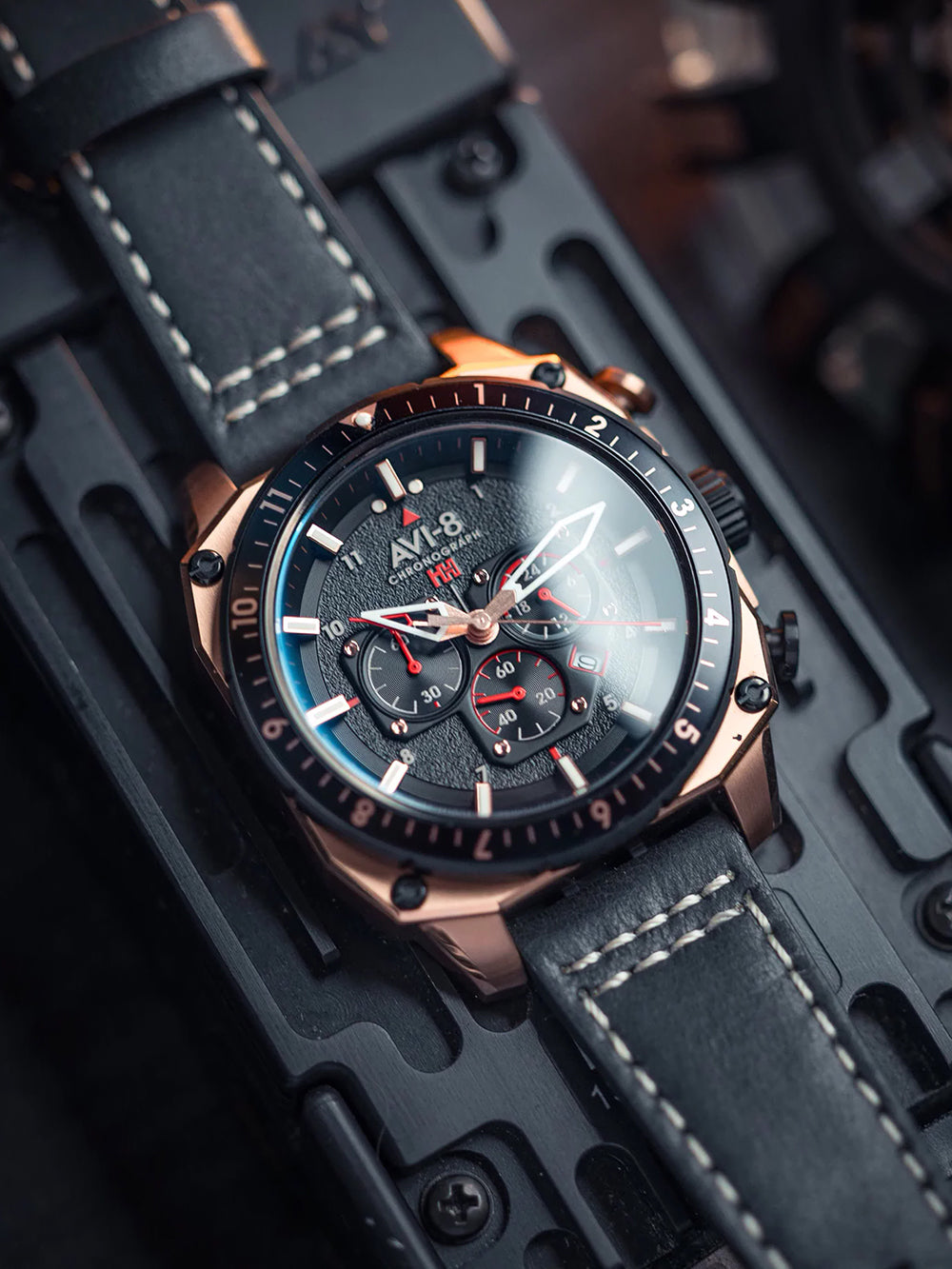 AVI-8 AV-4100-06 Analoguhr Armbanduhr 46 mm ansicht-2