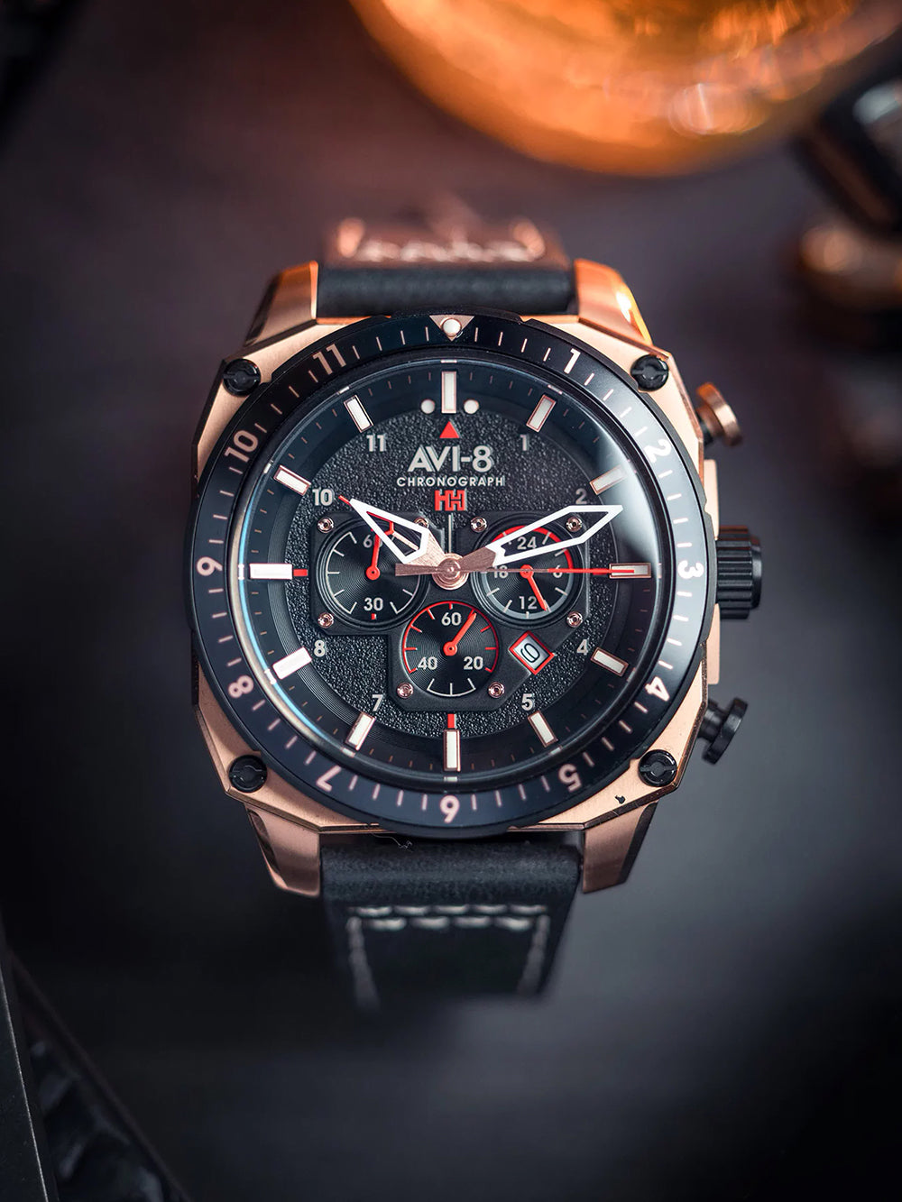 AVI-8 AV-4100-06 Analoguhr Armbanduhr 46 mm ansicht-3