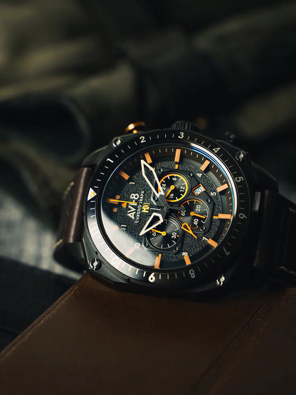 AVI-8 AV-4100-08 Analoguhr Armbanduhr 46 mm ansicht-3