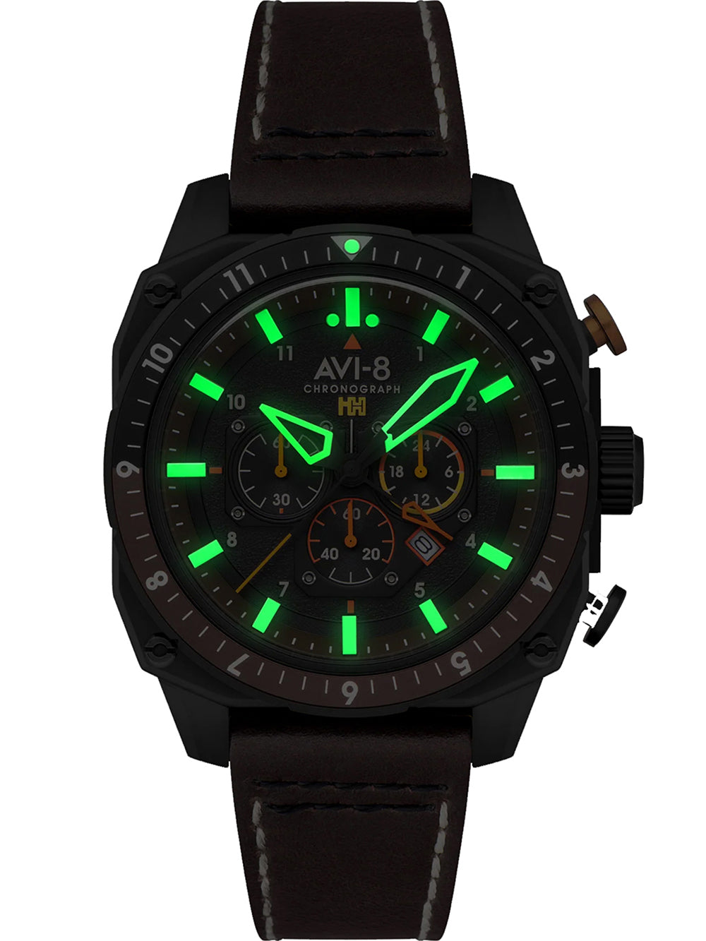 AVI-8 AV-4100-08 Analoguhr Armbanduhr 46 mm