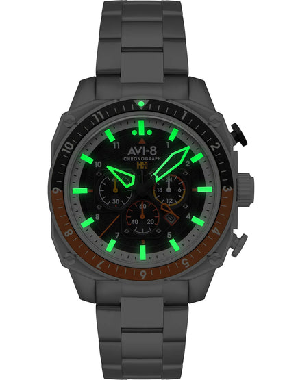 AVI-8 AV-4100-11 Analoguhr Armbanduhr 46 mm
