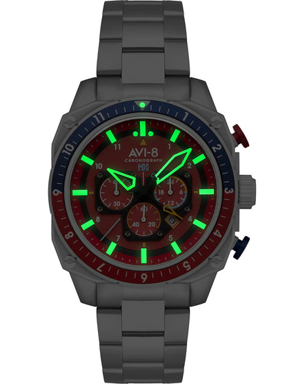 AVI-8 AV-4100-22 Analoguhr Armbanduhr 46 mm