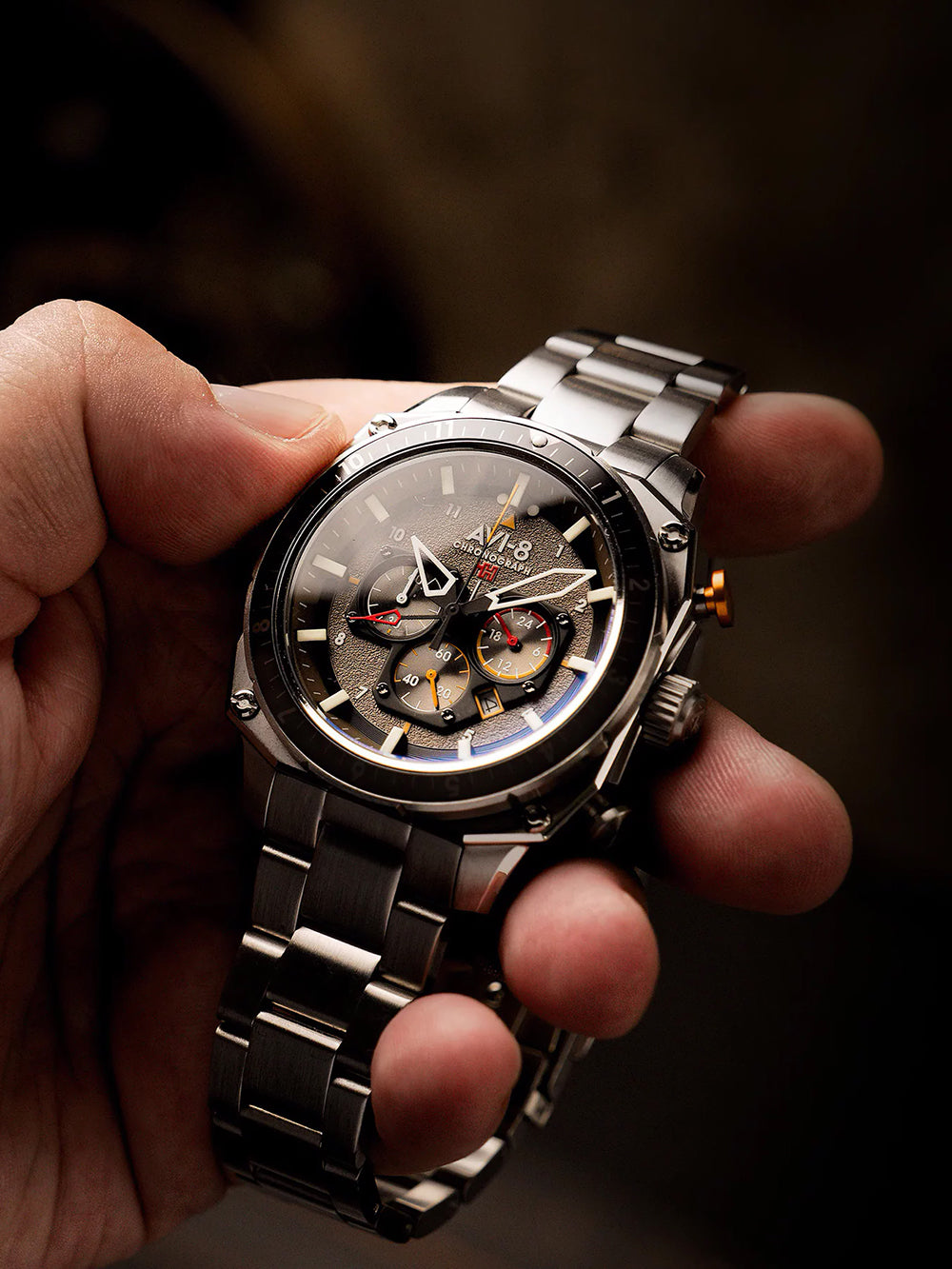 AVI-8 AV-4100-33 Analoguhr Armbanduhr 46 mm ansicht-3