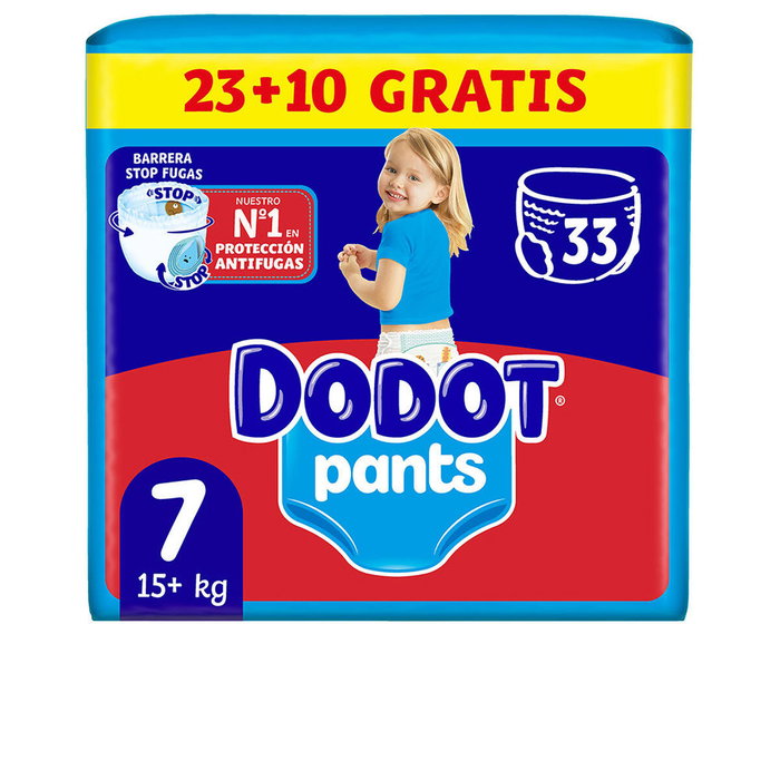 DODOT Pants Pañal-Braguita Größe 7 17 kg 33 Stück Kosmetik