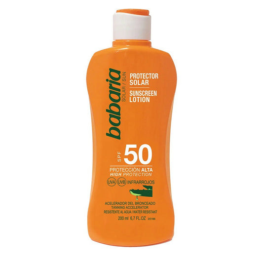 Babaria Babaria, Aloe, Befeuchtend und schützend, Sonnencreme, SPF 50, 200 ml Regular