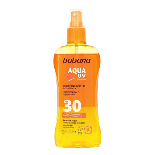 Babaria Babaria, Aqua UV, Sonnenschutz, Sonnenschutzspray, SPF 30, 200 ml Regular