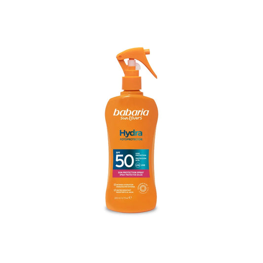 Babaria Babaria, Hydra Fotoprotector, Befeuchtend und schützend, Sonnenschutzspray, SPF 50, 200 ml Regular