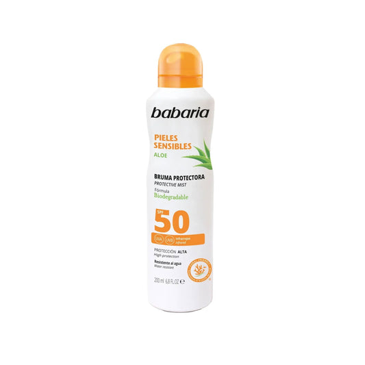 Babaria Babaria, Aloe, Sonnenschutznebel, SPF 50, 200 ml Regular