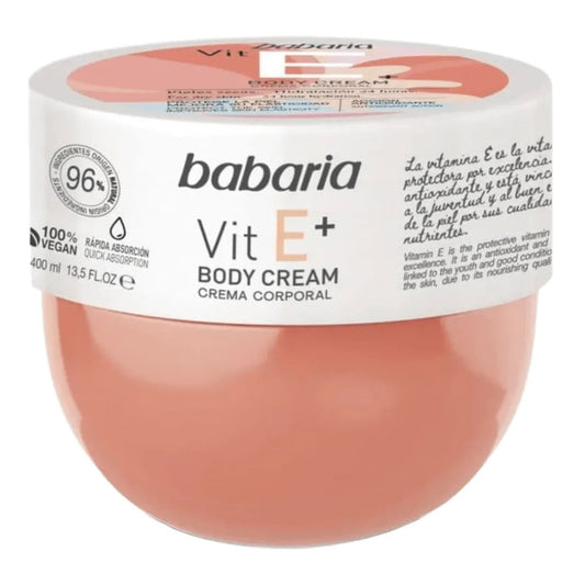 Babaria Babaria, Vitamin E, Feuchtigkeitsspendend und nährend, Körpercreme, Täglich, 400 ml Regular