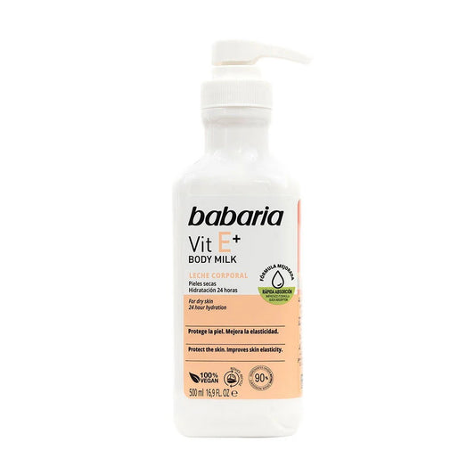 Babaria Babaria, Vitamin E, Erhöht die Elastizität, Körpermilch, Täglich, 500 ml Regular
