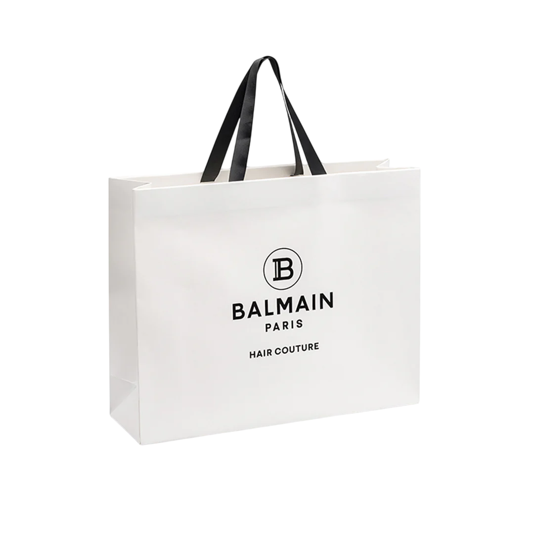 Balmain Balmain, Hair Couture, GWP Papiertasche, Weiß, Groß Regular