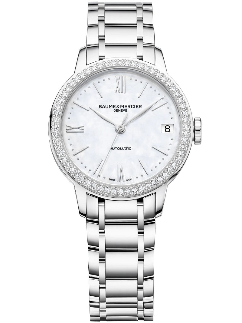 BAUME&MERCIER CLASSIMA W-Diamonds MOA10479 Date Armbanduhr 31 mm ansicht-3