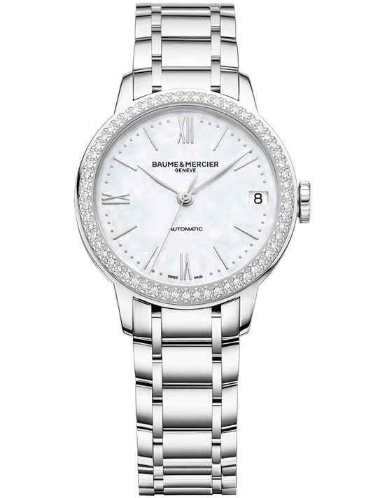 BAUME&MERCIER CLASSIMA W-Diamonds MOA10479 Date Armbanduhr 31 mm