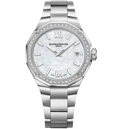 BAUME&MERCIER RIVIERA w-Diamonds MOA10662 Date Armbanduhr 36 mm ansicht-3