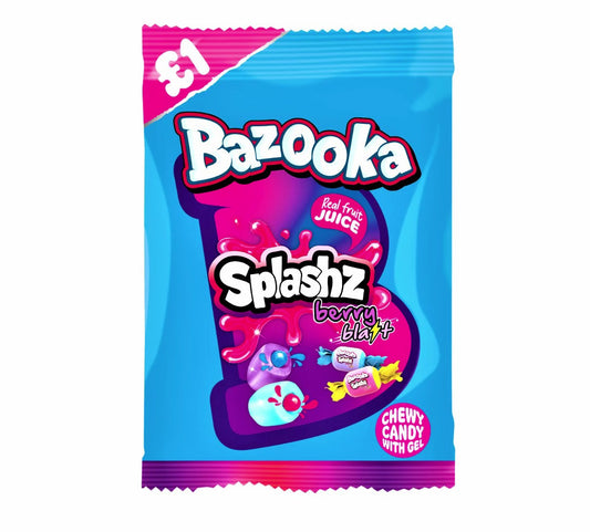 Bazooka Splashz Berry Blast Bag 120g