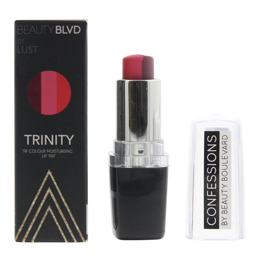 Beauty Blvd Beauty Blvd, Trinity Tri Colour, Feuchtigkeitsspendend, Creme-Lippenstift, 01, Lust, 8 g Regular