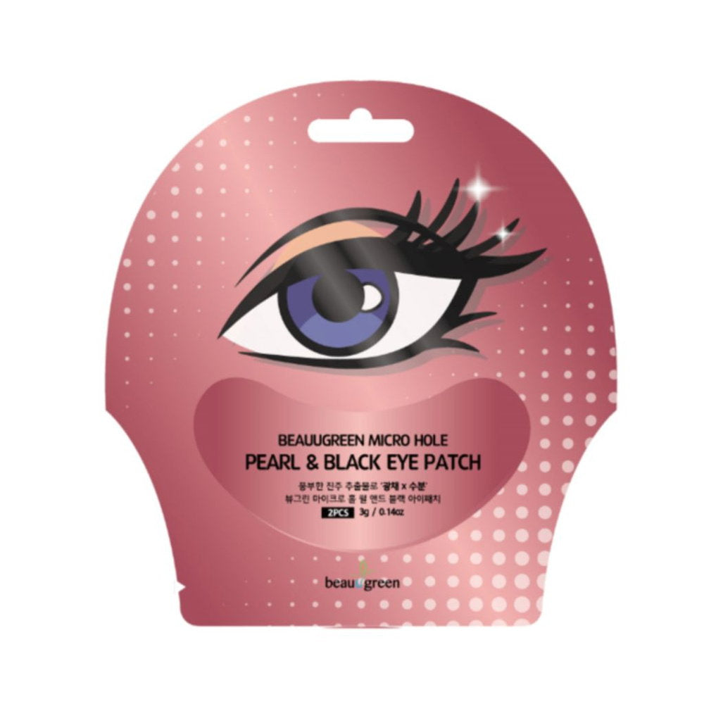 Beauugreen Augenklappe Beauugreen, Pearl & Black, Hydrogel, Anti-Dark Circles, Day & Night, Eye Patch, 2 pcs Regular
