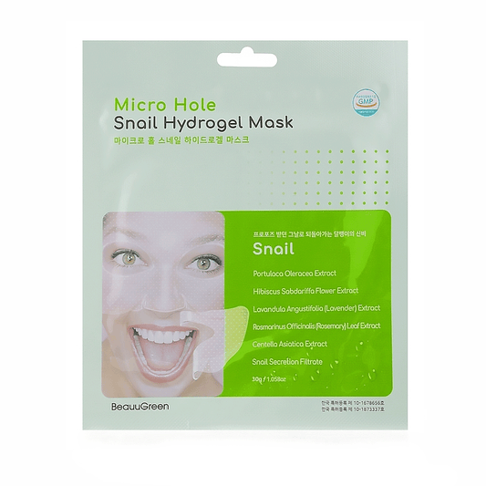 Beauugreen Beauugreen, Snail, Hydrogel, Nahrhaft, Gesichtsmaske, Für das Gesicht, 23 g Regular