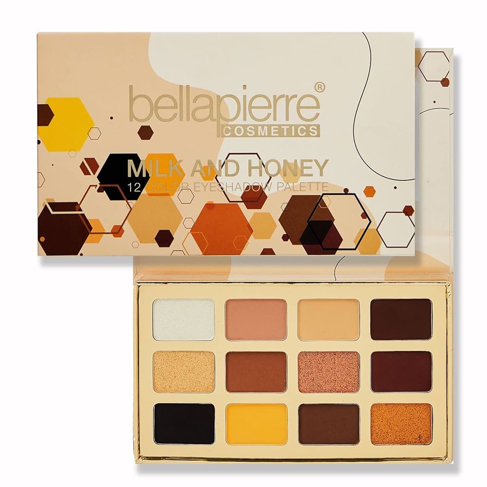 Bellapierre Bellapierre, Milk & Honey, Lidschattenpalette, 12 Schattierungen, 25 g Regular