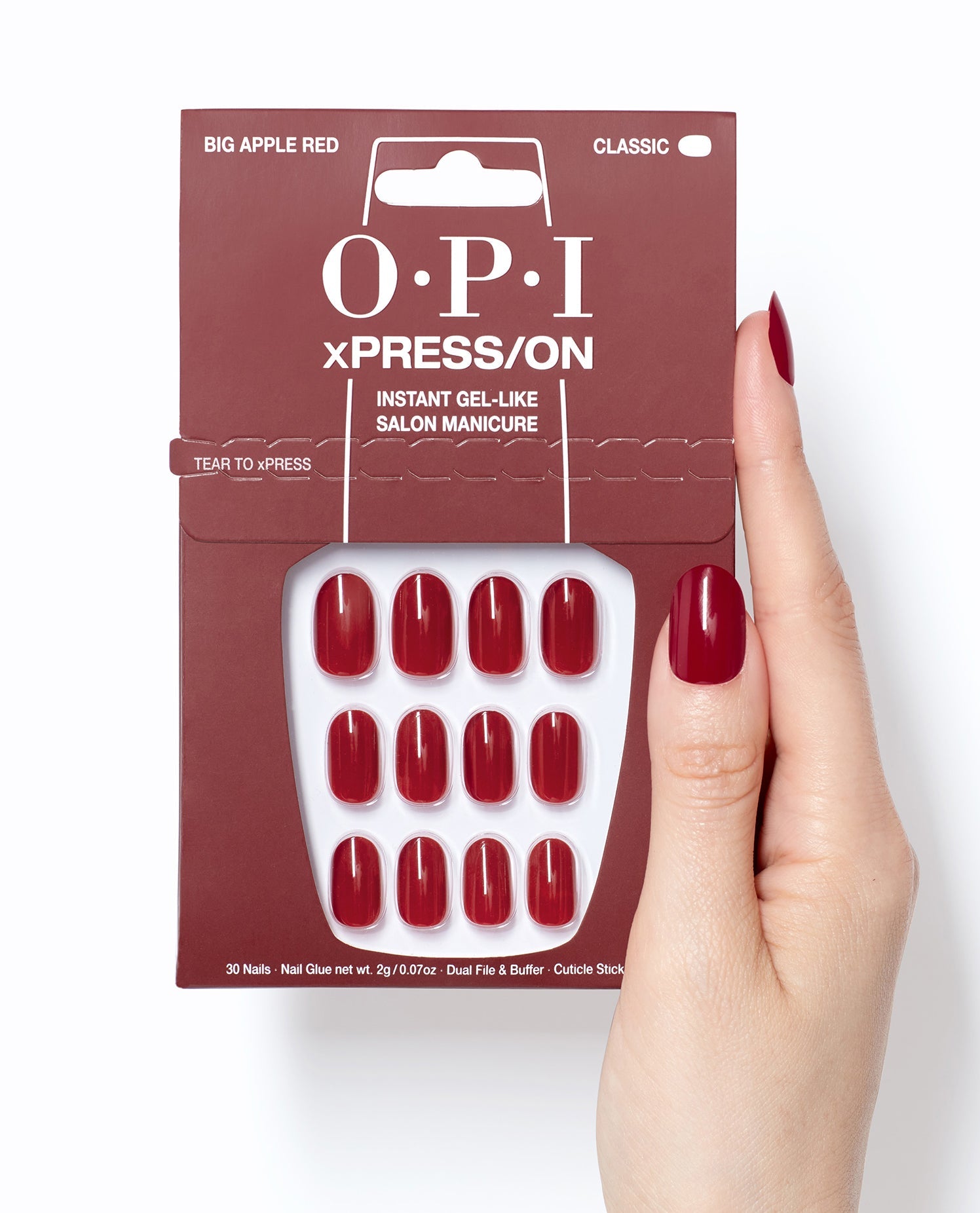 OPI OPI Xpress-On Künstliche Fingernägel Big Apple Red 30 Stück Kosmetik