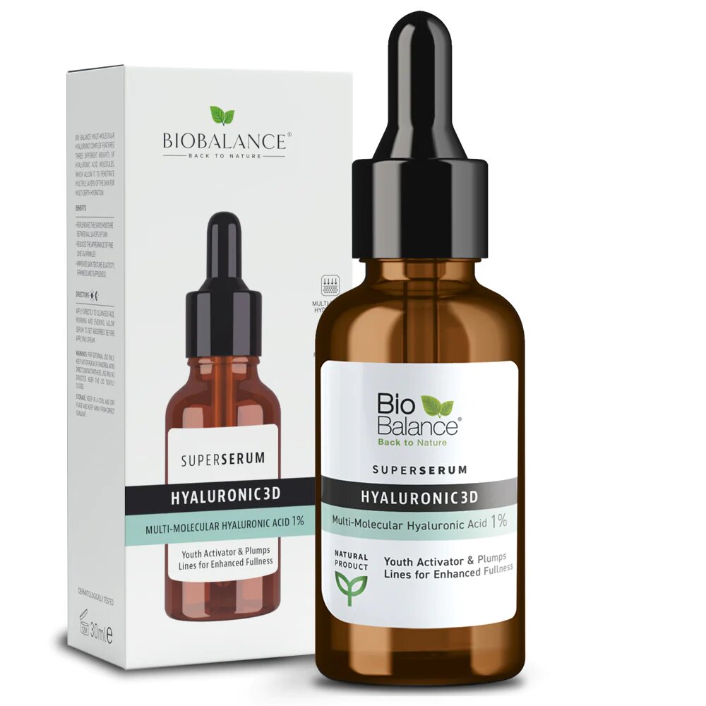 Bio Balance Bio Balance, Hyaluronic 3D, Hydrating & Plumping, Day & Night, Serum, For Face, 30 ml Regular