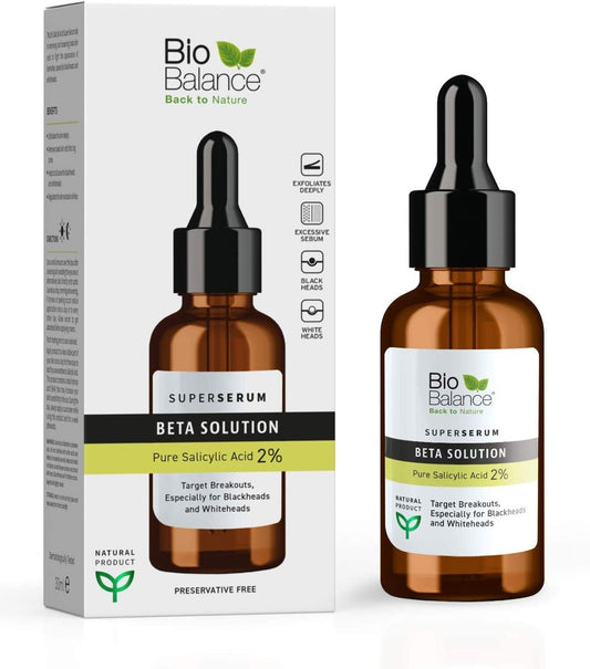 Bio Balance Bio Balance, Beta Solution, Minimiert Poren und Mitesser, Tag & Nacht, Lokales Behandlungsserum, Für das Gesicht,