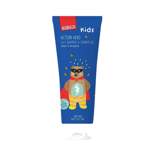 Biobaza Biobaza, Action Hero, Duschgel & Shampoo 2-in-1, 250 ml Regular
