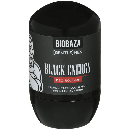 Biobaza Biobaza, Black Energy, Alkoholfrei, Erfrischend, Woody & Fresh, Deodorant-Roll-On, Für Männer, 50 ml Regular