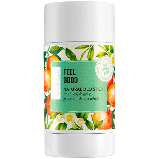 Biobaza Biobaza, Feel Good, Natürliche Inhaltsstoffe, Erfrischend, Citrus & Green, Deodorant-Stick, Unisex, 50 ml Regular